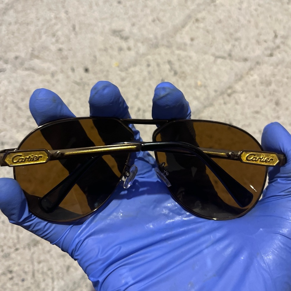 Cartier Gold/Brown Sunglasses